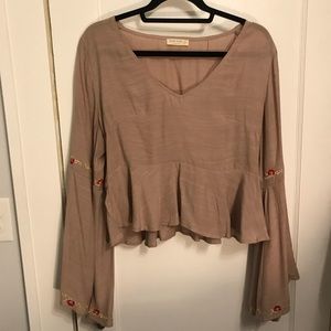 Peplum bell sleeved top Miss Love Top